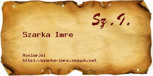 Szarka Imre névjegykártya